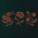 Trio Flowers Metal Wall Art