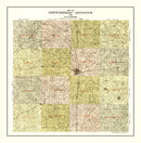 Vintage Map of Jefferson County, Illinois 1900