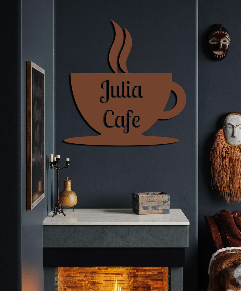 Cafe Monogram Metal Wall Art