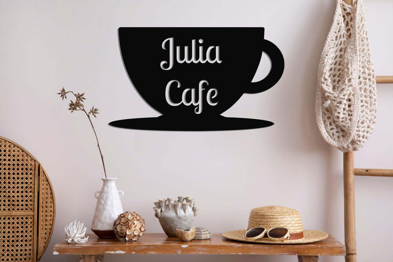 Cafe Monogram Metal Wall Art