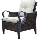 6 Pcs Outdoor Sectional Sofa With Reclining Backrest, Ottomans, Light Gray Cushions