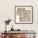 Vintage Map of Carroll County, Indiana 1898