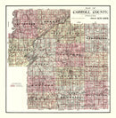Vintage Map of Carroll County, Indiana 1898
