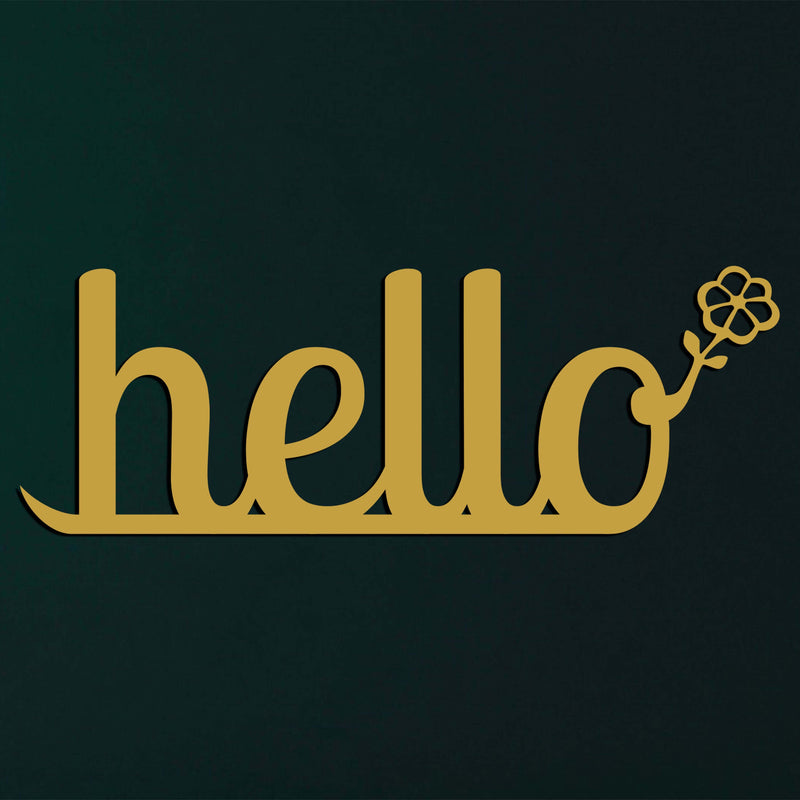 Hello Metal Wall Art