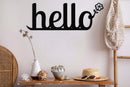 Hello Metal Wall Art