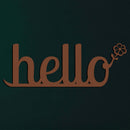 Hello Metal Wall Art