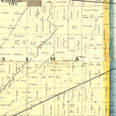 Vintage Map of Dekalb County, Indiana 1863