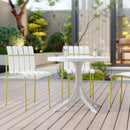 4 Piece Set Of Modern Color Block Designed Single Chairs With Round Table by HouseOfZazla