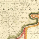 Vintage Map of Vigo County, Indiana 1858