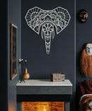 Mandala Elephant  Metal Wall Art