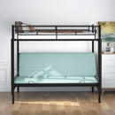 Twin Over Full Bunk Bed, Multifunction - Black by HouseOfZazla