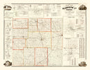 Vintage Map of Randolph County, Indiana 1865