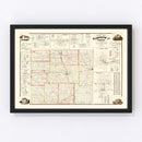 Vintage Map of Randolph County, Indiana 1865