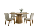 Jasper - Wide Contemporary Round Dining Table Set by HouseOfZazla
