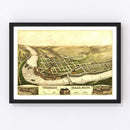 Vintage Map of Turners Falls, Massachusetts 1887