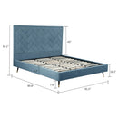 Crosby - Bed With Upholstered Headboard And Slats by HouseOfZazla