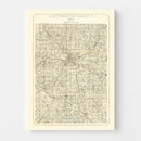 Vintage Map of Huntington County, Indiana 1903