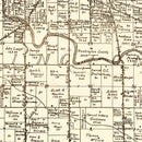 Vintage Map of Huntington County, Indiana 1903