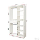 Freestanding Closet System with 6 Open Shelves and 2 Hanging Rods by HouseOfZazla