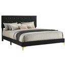 Kendall Upholstered Eastern King Panel Bed Black