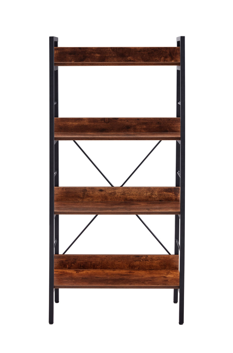 4 LAYER DISPLAY BOOKSHELF H LADDER SHELF STORAGE SHELVES RACK SHELF UNIT METAL FRAME, TIGGER, 1 pc per carton