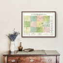 Vintage Map of Pulaski County, Indiana 1907
