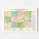 Vintage Map of Pulaski County, Indiana 1907