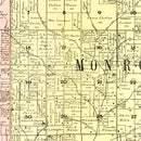 Vintage Map of Pulaski County, Indiana 1907