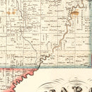 Vintage Map of La Porte County, Indiana 1866