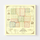 Vintage Map of Henry County, Indiana 1857