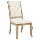 Brockway Upholstered Dining Chair Barley Brown (Set of 2)