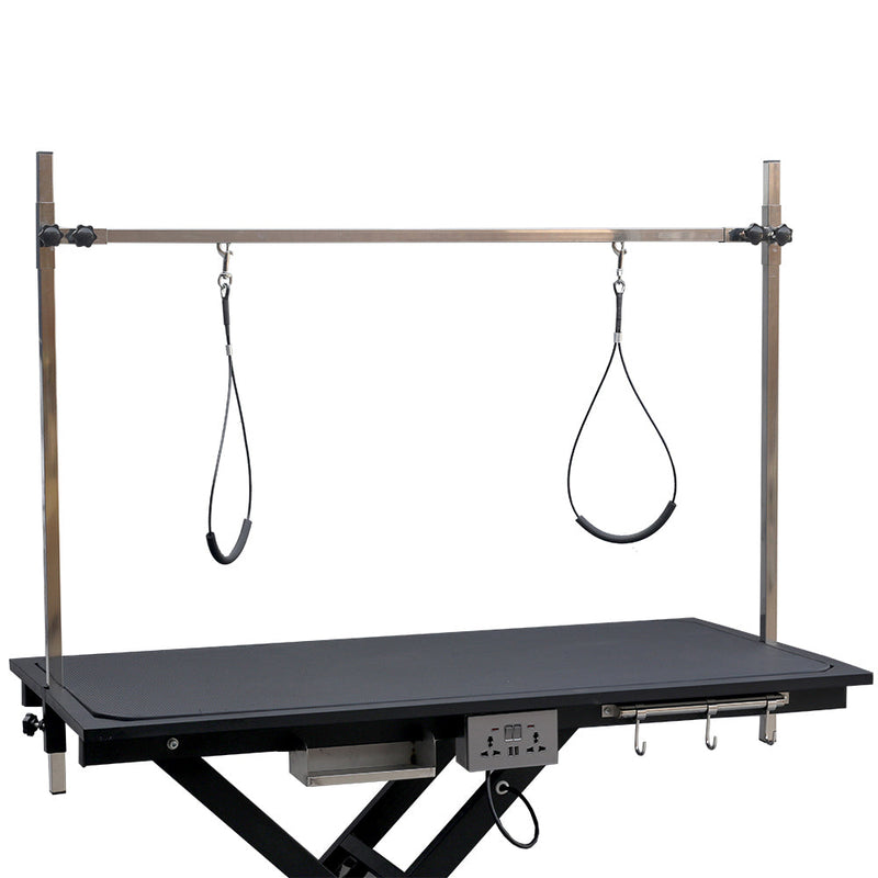 electric pet grooming table, 110V/220V professional groomer recommend super Deluxe electric pet grooming table, 110V/220V professional groomer recommend height adjust from 8 up to 36inch BLACK COLOR