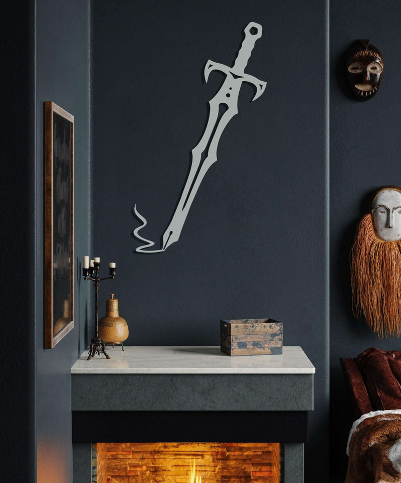 Sword Pen Metal Wall Art