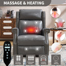 Manual Recliner Chair With Heavy Duty Motion Mechanism, 8 Vibrating Nodes And 3 Massage Modes For Living Room by HouseOfZazla