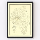 Vintage Map of Fayette County, Kentucky 1891