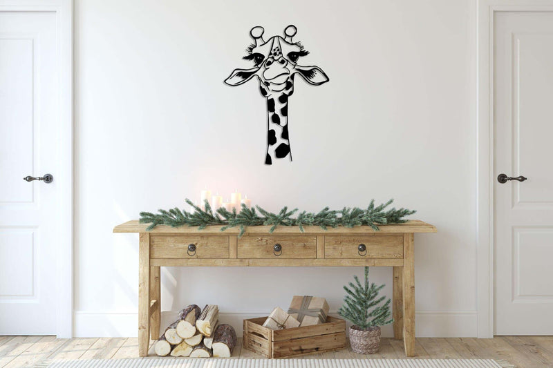 Criminal Giraffe Metal Wall Art