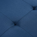 3-in-1 Convertible Futon Sofa Bed with Adjustable Backrest, Single Sofa Bed with Pull Out Sleeper, Convertible Futon Chair for Living Room, Side Bag and 1 Lumbar Pillow,Navy