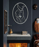 Minimal Gentleman And Lady Art Metal Wall Art