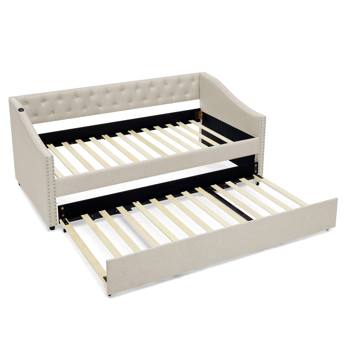Upholstered Daybed With USB Charging & Pull Out Bed, photo 22 of 40