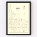 Vintage Map of Avoyelles Parish, Louisiana 1860
