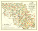 Vintage Map of Iberville Parish, Louisiana 1883