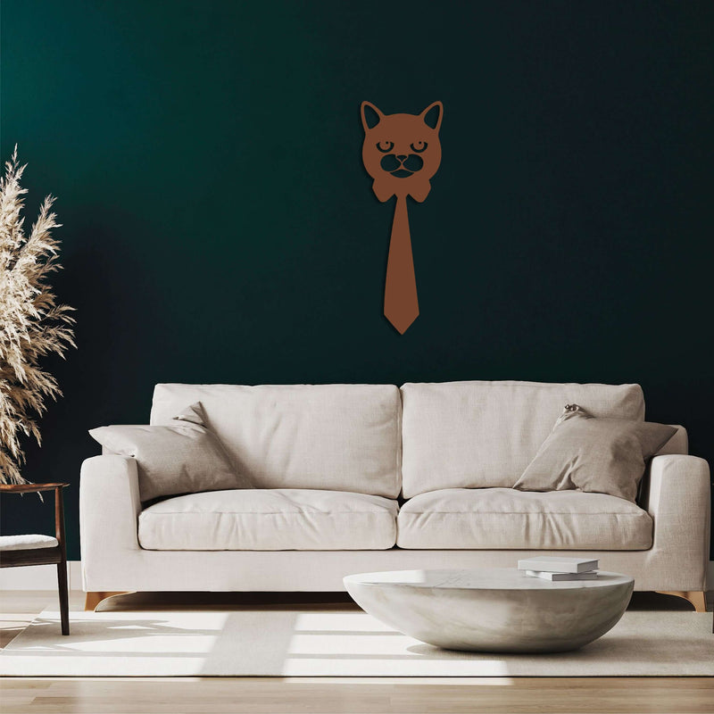 Business Cat Metal Wall Art