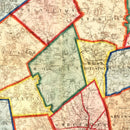 Vintage Map of Worcester County, Massachusetts 1857
