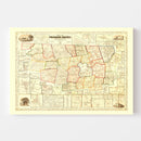 Vintage Map of Franklin County, Massachusetts 1858