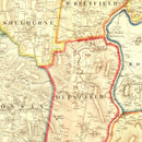 Vintage Map of Franklin County, Massachusetts 1858