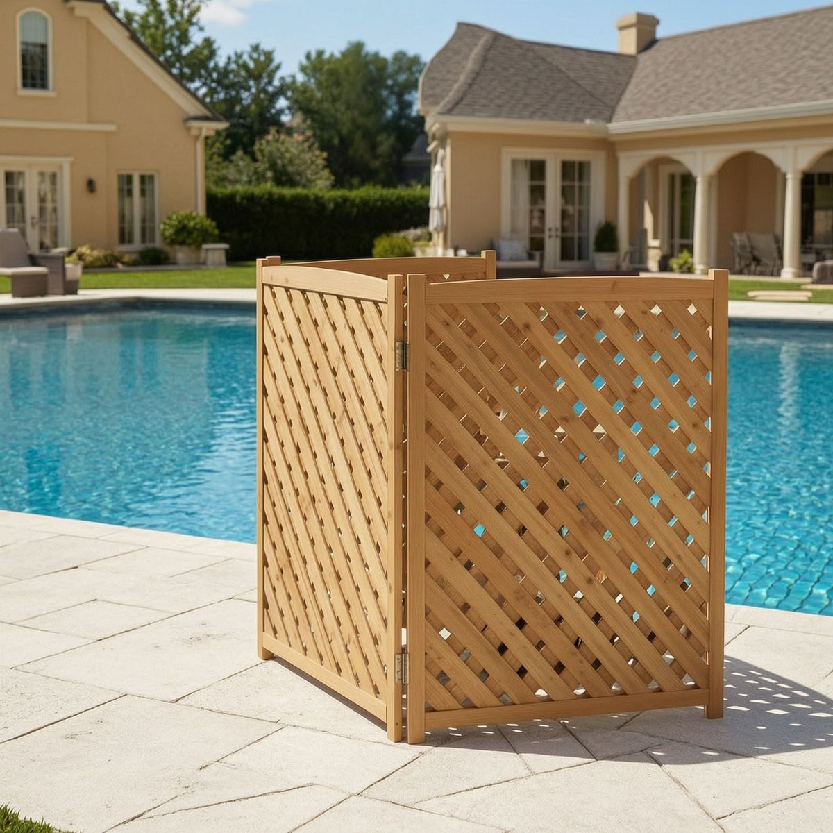 Outdoor 3 Panel Air Conditioner Fence Screen, photo 10 of 19