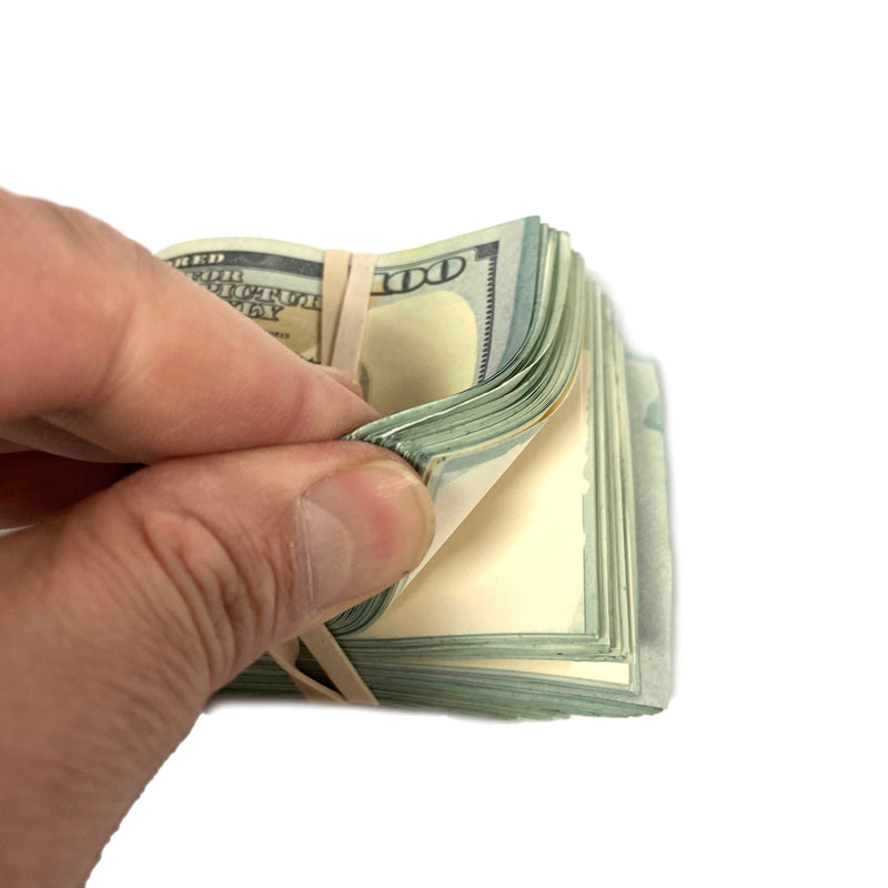 Money Prop - New Style $100 Crisp New $10,000 Blank Filler Fat Fold
