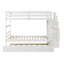 Twin Over Twin Bunk Beds With Twin Trundle And Stairway Storage Function by HouseOfZazla
