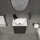 Modern Bathroom Vanity With Ceramic Basin, Wall Mounted Floating Sink Combo, Storage Cabinet by Unique Piece Furniture