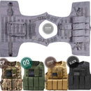 Kids Airsoft Tactical Plate Carrier Vest with Free US Flag Patch, Mil Spec 1000D Nylon PALS Molle Modular w/ 4 Mag Pouches, Side Pouch, Chest Mag Pouch